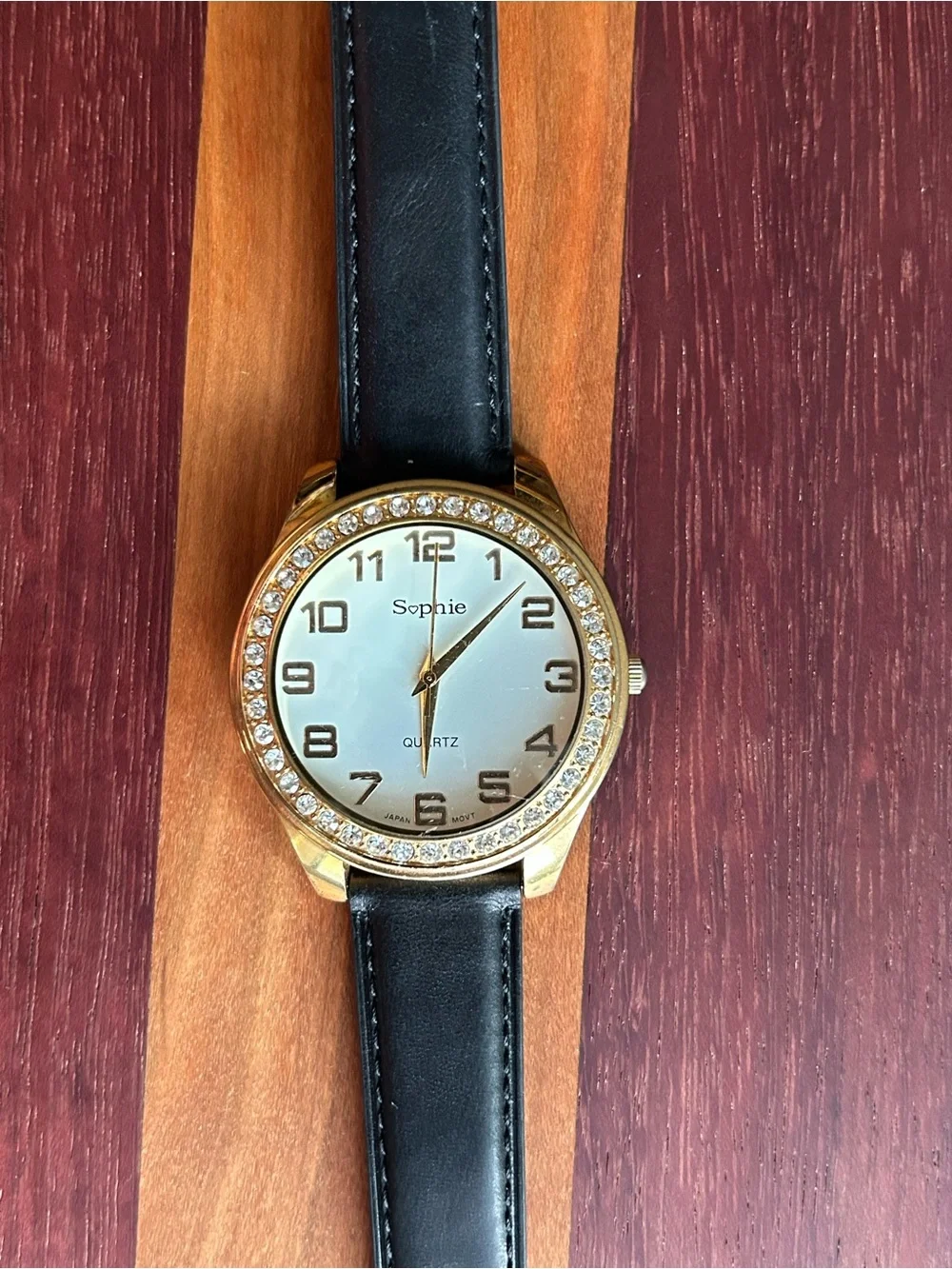 Sophie Women's Watch - Gold Tone, Crystal Bezel - NEW Battery & Band